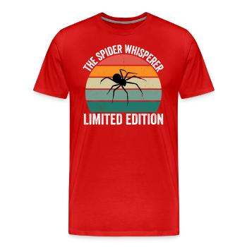 The Spider Whisperer - Männer Premium Bio T-Shirt - Rot - Vorne - Damien (186cm)