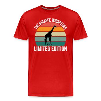 The Giraffe Whisperer - Männer Premium Bio T-Shirt - Rot - Vorne - Damien (186cm)