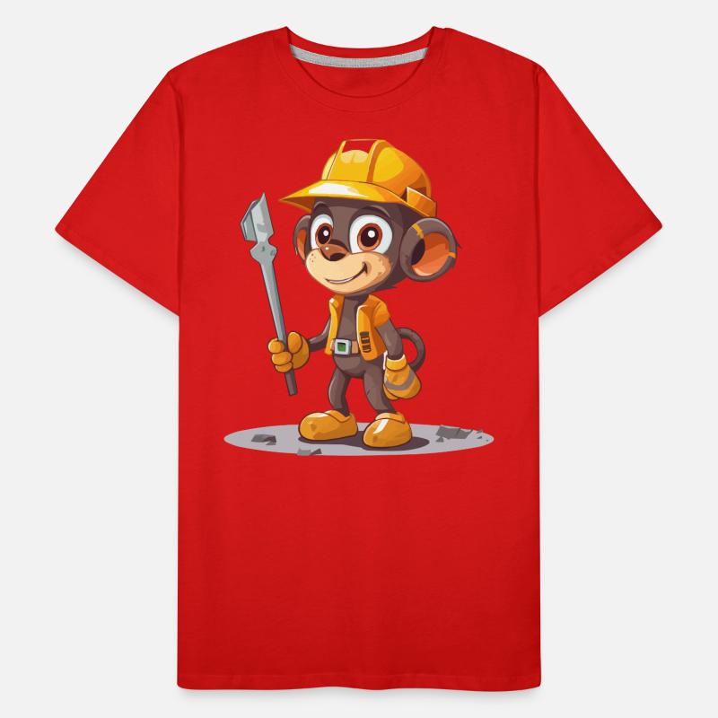 Construction Monkey Men's Premium Organic T-Shirt