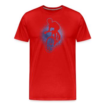 Herren Rennradfahren Rennradfahrer Roadbike - Männer Premium Bio T-Shirt - Rot - Vorne - Damien (186cm)