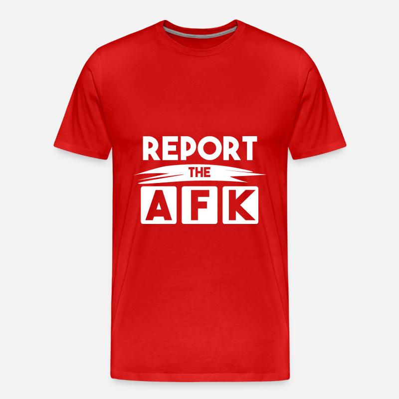 melde den AFK! - Männer Premium Bio T-Shirt - Rot