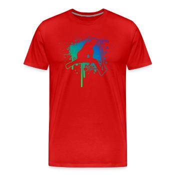 Scooter Stunt Roller Stuntscooter Hommes - T-shirt bio Premium Homme - rouge - Devant - Damien (186cm)