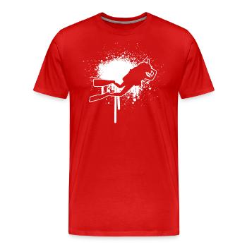 Tauchen Free Dive Diver Scuba Diver Diving - Männer Premium Bio T-Shirt - Rot - Vorne - Damien (186cm)