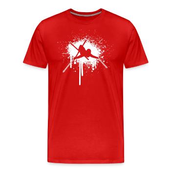 Men's Ski Freestyle Freestyle Ski Slopestyle - Men's Premium Organic T-Shirt - red - Front - Damien (186cm)