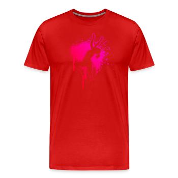 Escalade de bloc Escalade pour femmes Escalade - T-shirt bio Premium Homme - rouge - Devant - Damien (186cm)
