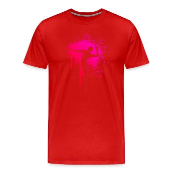 Herren Beach Volley Volley Damen Volleyballer - Männer Premium Bio T-Shirt - Rot - Vorne - Damien (186cm)