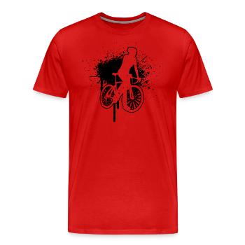 Road Bike Road Cyclist Women Road Bike Road Cycling - Men's Premium Organic T-Shirt - red - Front - Damien (186cm)