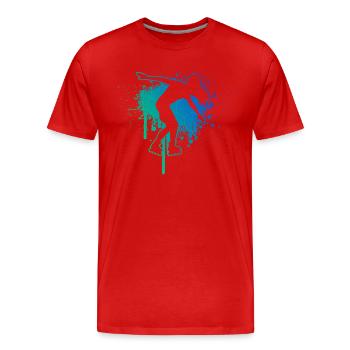 Patins à roulettes pour hommes Patins à roulettes Pour femmes Patins à roulettes - T-shirt bio Premium Homme - rouge - Devant - Damien (186cm)