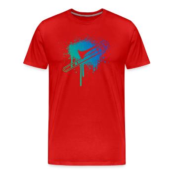 Brass Instrument Men’s Brass Band Femmes - T-shirt bio Premium Homme - rouge - Devant - Damien (186cm)