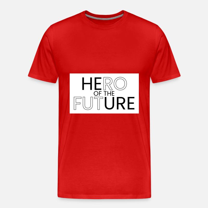Held der Zukunft - Männer Premium Bio T-Shirt - Rot