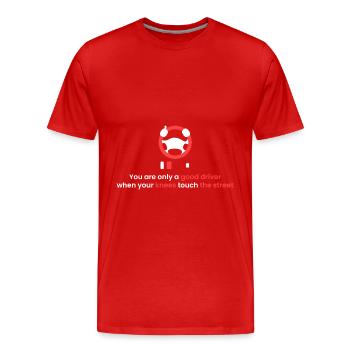 Knie auf der Straße! - Männer Premium Bio T-Shirt - Rot - Vorne - Damien (186cm)