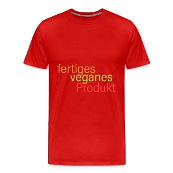 fertiges veganes Produkt - Männer Premium Bio T-Shirt - Rot - Vorne - Damien (186cm)