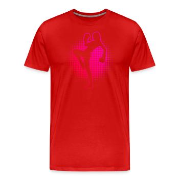 Boxe Kickboxer Hommes Kickboxing - T-shirt bio Premium Homme - rouge - Devant - Damien (186cm)
