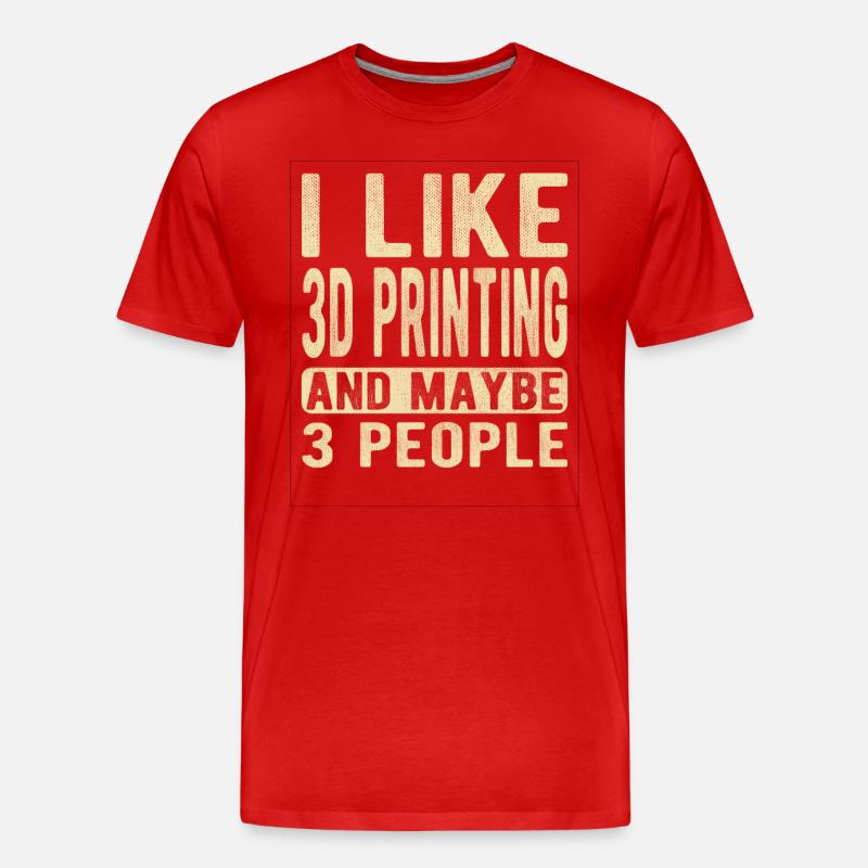Dicton de l’impression 3D - T-shirt bio Premium Homme - rouge