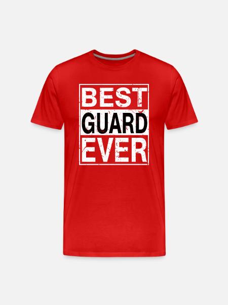 Best Guard ever Guard Gift - Men's Premium Organic T-Shirt - red
