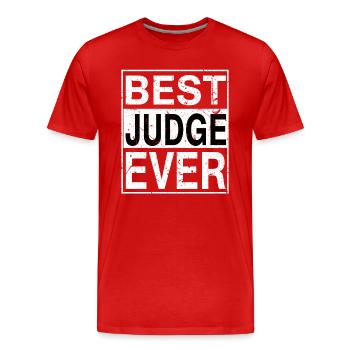 Meilleur juge de tous les temps Cadeau de juge - T-shirt bio Premium Homme - rouge - Devant - Damien (186cm)