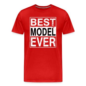 Bestes Model aller Zeiten Model Geschenk - Männer Premium Bio T-Shirt - Rot - Vorne - Damien (186cm)