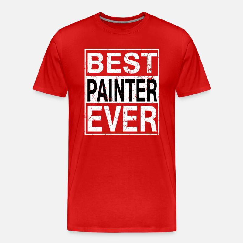 Best Painter Ever Painter Gift - Men's Premium Organic T-Shirt - red