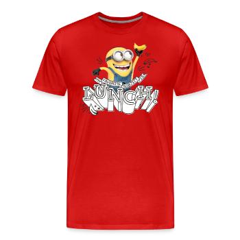 Minions Avec Banane Ma Matière Préférée Est Midi - T-shirt bio Premium Homme - rouge - Devant - Damien (186cm)