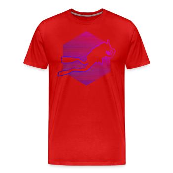 Scuba Divers Scuba Diver Diving - Men's Premium Organic T-Shirt - red - Front - Damien (186cm)