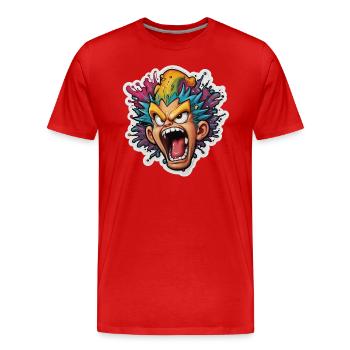 Splash boom bang, fantastischer sticker - Männer Premium Bio T-Shirt - Rot - Vorne - Damien (186cm)