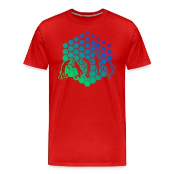 Tennisspielen Damen Tennisspieler Tennis Herren - Männer Premium Bio T-Shirt - Rot - Vorne - Damien (186cm)