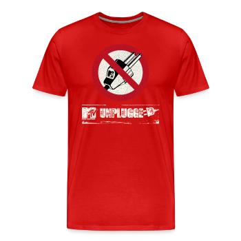 MTV Unplugged Design Vintage - T-shirt bio Premium Homme - rouge - Devant - Damien (186cm)