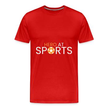 Héros dans le sport - T-shirt bio Premium Homme - rouge - Devant - Damien (186cm)
