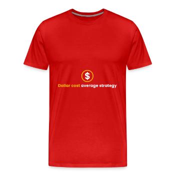 Dollar Cost Average Strategie - Männer Premium Bio T-Shirt - Rot - Vorne - Damien (186cm)