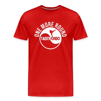 Taekwando One More Round Karate Gift Idea - Men's Premium Organic T-Shirt - red - Front - Damien (186cm)