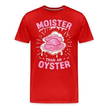 Saftige Auster - Männer Premium Bio T-Shirt - Rot - Vorne - Damien (186cm)