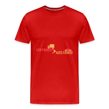 LKW Fahrer > Auto Fahrer - Männer Premium Bio T-Shirt - Rot - Vorne - Damien (186cm)