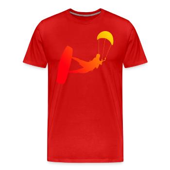 Kite Kitesurf Hommes Kitesurf Kitesurf Kitesurf Kitesurf - T-shirt bio Premium Homme - rouge - Devant - Damien (186cm)