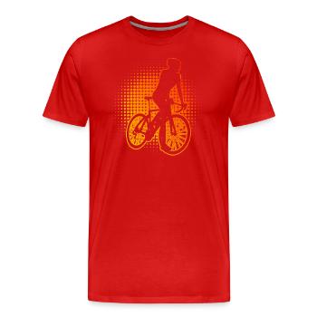 Vélo de route Cyclistes sur route femmes Cyclisme sur route Cyclisme sur route - T-shirt bio Premium Homme - rouge - Devant - Damien (186cm)