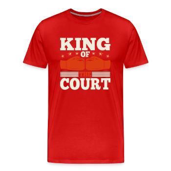 Boxer Quote King Of The Court Boxing Gloves Gift - Männer Premium Bio T-Shirt - Rot - Vorne - Damien (186cm)