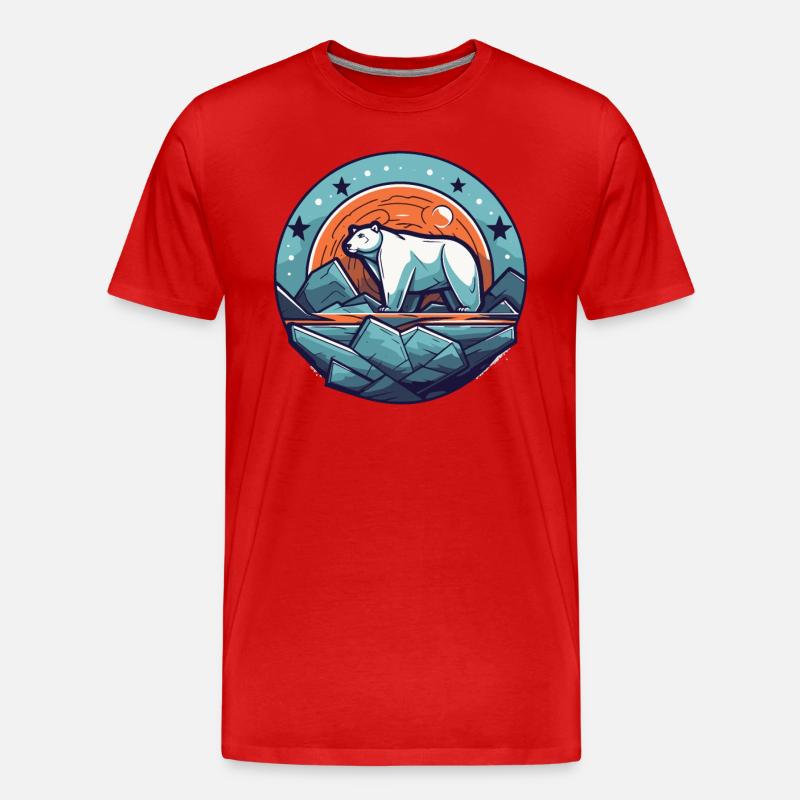 Der letzte Eisbär - Männer Premium Bio T-Shirt - Rot