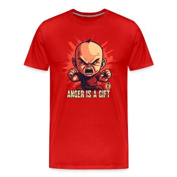 Wut ist ein Geschenk, wütendes Baby - Männer Premium Bio T-Shirt - Rot - Vorne - Damien (186cm)