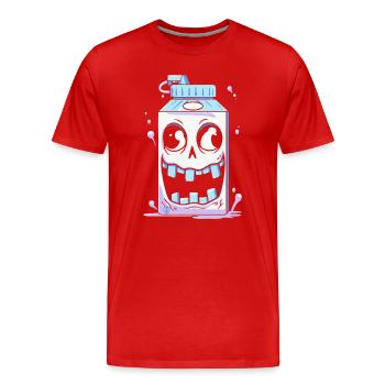 Crazy Milk - Men's Premium Organic T-Shirt - red - Front - Damien (186cm)