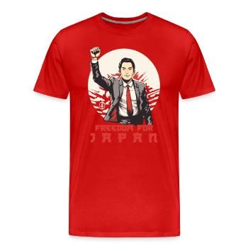 Freedom for Japan - Men's Premium Organic T-Shirt - red - Front - Damien (186cm)