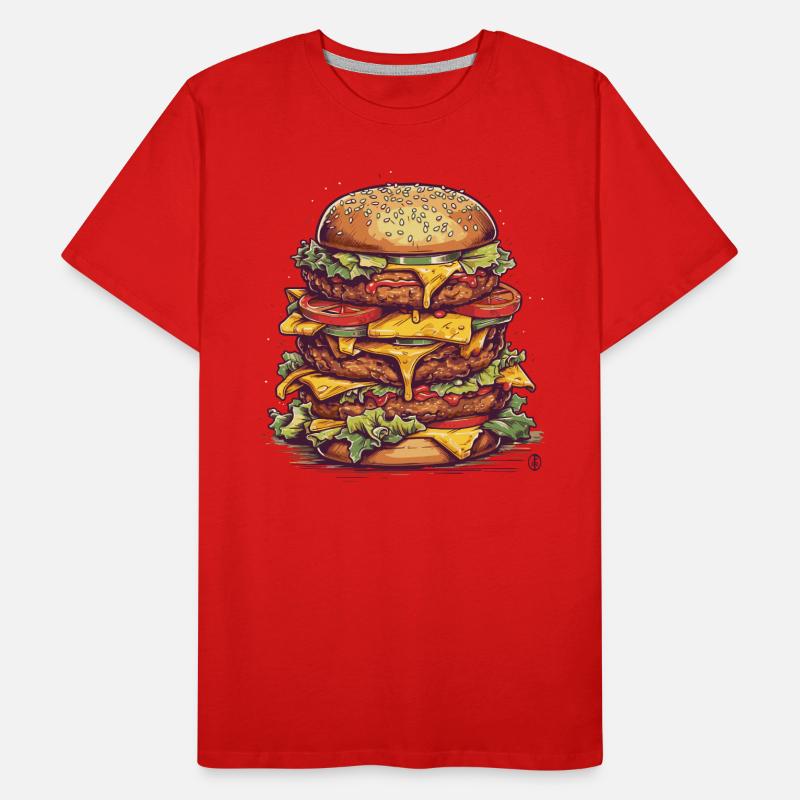 Un méga cheeseburger géant T-shirt bio Premium Homme