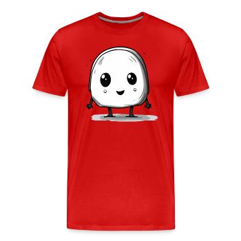 Petit truc de tofu sucré - T-shirt bio Premium Homme - rouge - Devant - Damien (186cm)