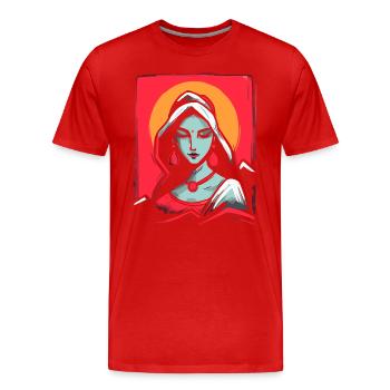 Traditionelle indische Frau - Männer Premium Bio T-Shirt - Rot - Vorne - Damien (186cm)