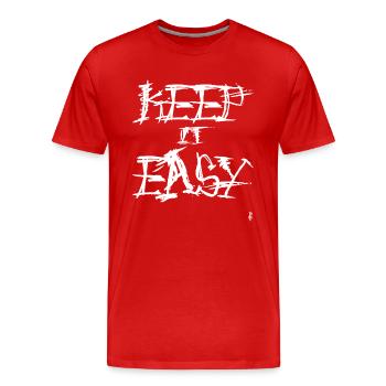 Restez simple - T-shirt bio Premium Homme - rouge - Devant - Damien (186cm)