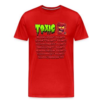 Nocif pour vous, voici ce qui est toxique - T-shirt bio Premium Homme - rouge - Devant - Damien (186cm)