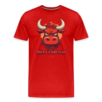 A red flag for cow and bull - Men's Premium Organic T-Shirt - red - Front - Damien (186cm)