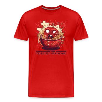 Ramen est décevant et ennuyeux - T-shirt bio Premium Homme - rouge - Devant - Damien (186cm)