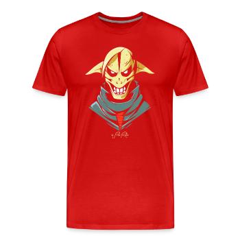 5 elements and a sci-fi monster villain - Men's Premium Organic T-Shirt - red - Front - Damien (186cm)