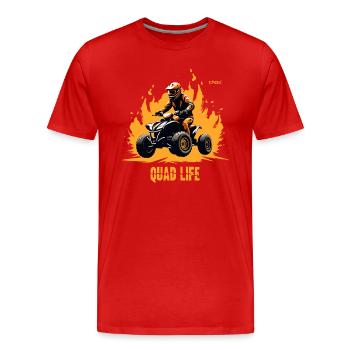 Quad Life: Motorrad Motocross - Männer Premium Bio T-Shirt - Rot - Vorne - Damien (186cm)