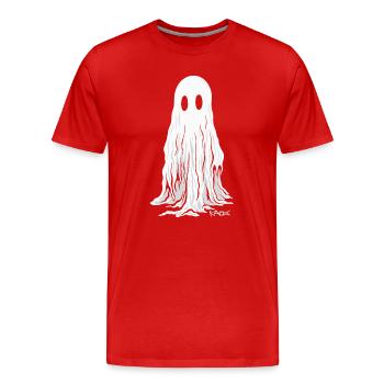 Der Decken Geist - Männer Premium Bio T-Shirt - Rot - Vorne - Damien (186cm)