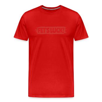 Ayons de la chance - T-shirt bio Premium Homme - rouge - Devant - Damien (186cm)